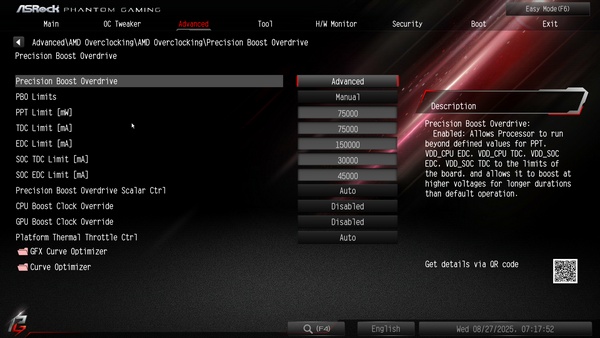Screenshot of ASRock B650I's BIOS with RAM EXPO