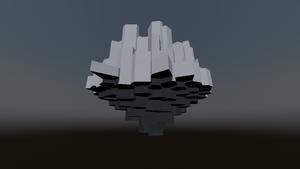 "Underside of the sky island on day 1"