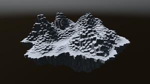 "After a week, the sky islands were bigger and nicer, but still gray"